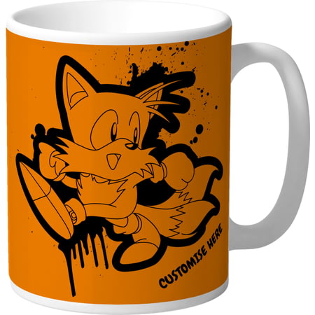 Personalised Classic Sonic Graffiti Tails Mug