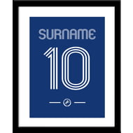 Personalised Millwall FC Retro Shirt Framed Print