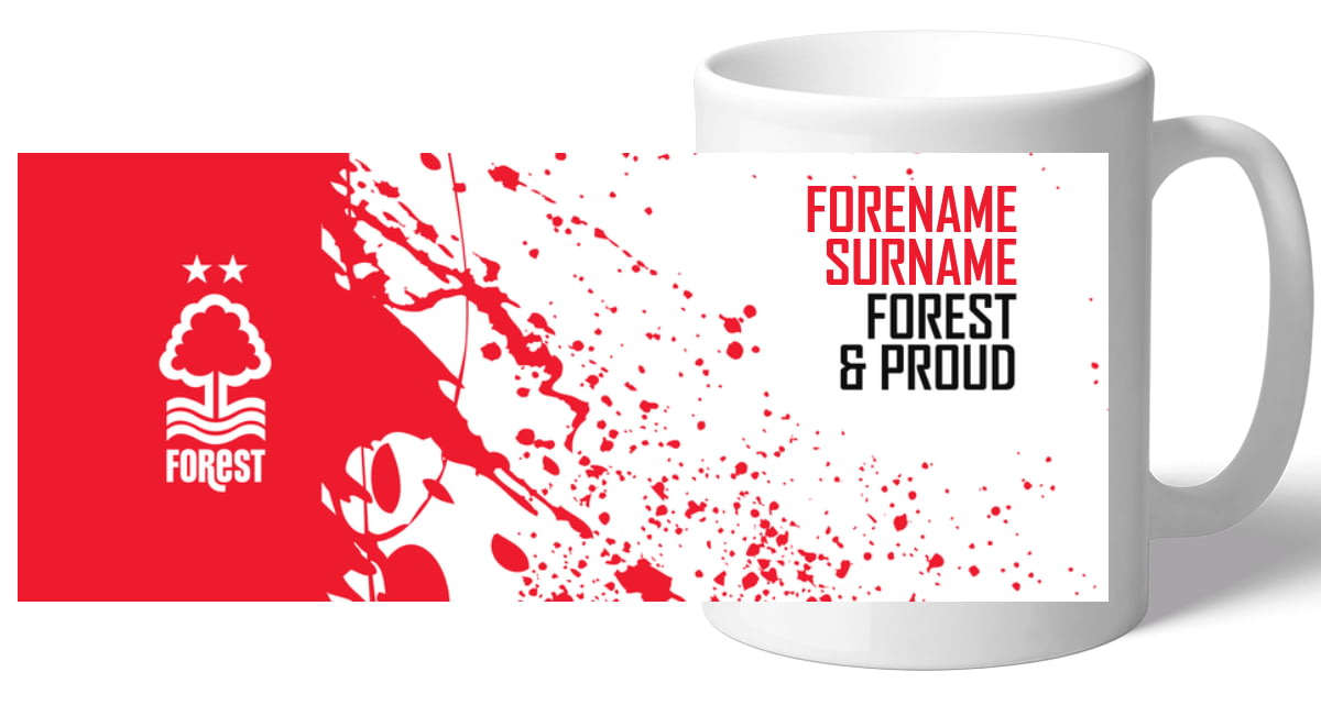 PLAYER FIGURE Personalised Ceramic Mug Nottingham Forest F.C 