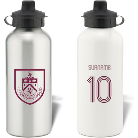 Personalised Burnley FC Retro Shirt Aluminium Sports Water Bottle