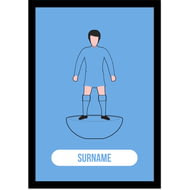Personalised Manchester City Player Figure A4 Framed Print
