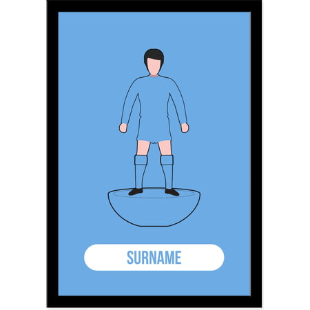Personalised Manchester City Player Figure A4 Framed Print