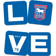 Personalised Ipswich Town FC Love Coasters (x4)