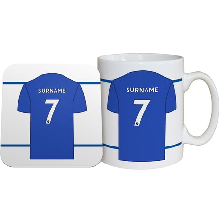 Personalised Leicester City FC Shirt Mug & Coaster Set