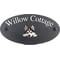 Personalised Siberian Husky Dog Dog Motif Oval Slate House Sign Plaque 25x13cm