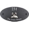 Personalised Siberian Husky Dog Dog Motif Oval Slate House Sign Plaque 25x13cm