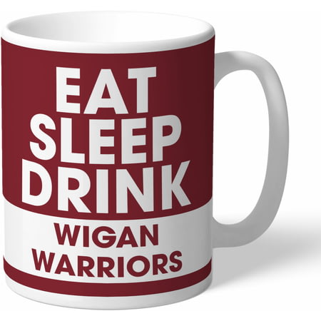 Personalised Wigan Warriors Eat Sleep Drink Mug
