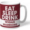 Personalised Wigan Warriors Eat Sleep Drink Mug