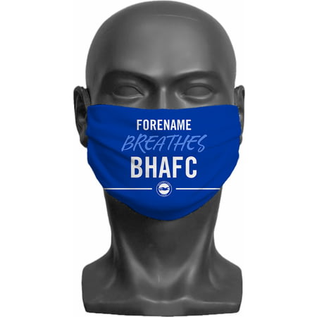 Personalised Brighton & Hove Albion FC Breathes Adult Face Mask