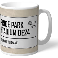 Personalised Derby County Pride Park Street Sign Mug