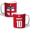 Personalised England World Cup Red Mug