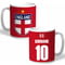 Personalised England World Cup Red Mug