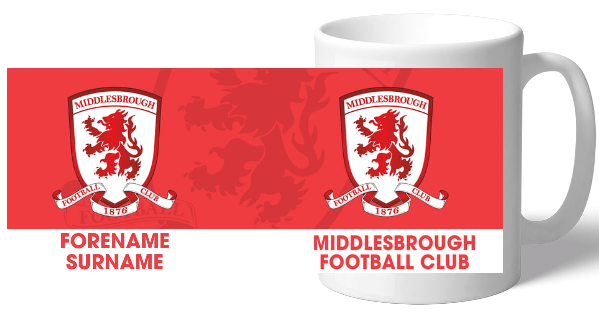 Personalised Greetings Card Middlesbrough F.C CREST 