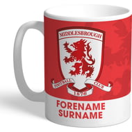 Personalised Middlesbrough Bold Crest Mug