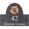 Personalised Pomeranian Dog Motif Slate House Name or Number Plaque/Sign - 25x20cm