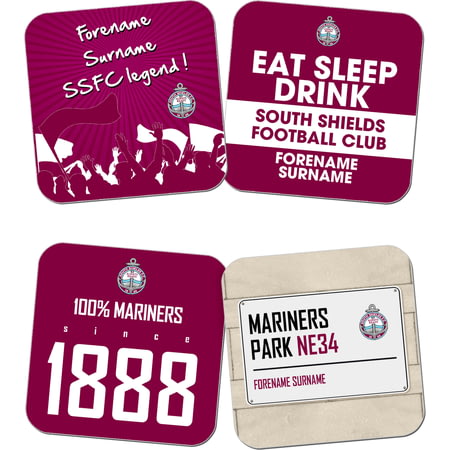 Personalised South Shields FC Coasters