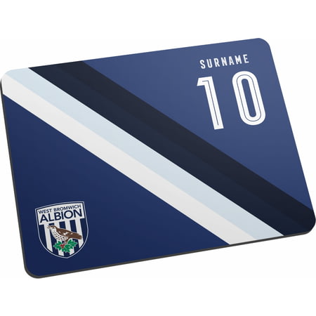 Personalised West Bromwich Albion FC Stripe Mouse Mat