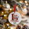 Personalised 1st Christmas Red Squirrel Ceramic Hanging Tree Decoration - 7cm