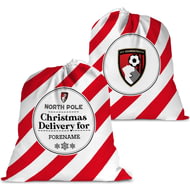 Personalised AFC Bournemouth Christmas Delivery Santa Sack