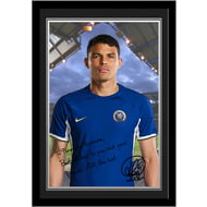 Personalised Chelsea FC Thiago Silva Autograph A4 Framed Player Photo