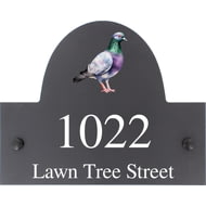 Personalised Wood Pigeon Bird Motif Slate House Name Or Number Plaque/Sign - 25x20cm